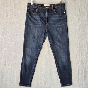 Everlane Skinny Jeans Womens Blue Denim Stretch High Rise Medium Wash 5-Pockets